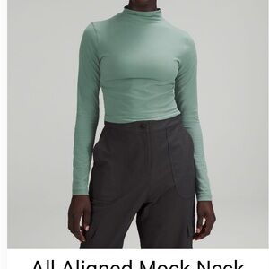 Lululemon Mock Neck Long Sleeve Top - Sage Green
